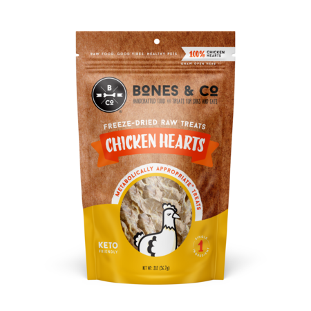 Bones & Co Dog Treat FD Chicken Heart 2 oz